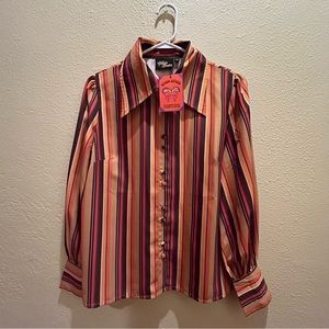 NWT Hippie Shake Dolly Dagger Retro Stripe Shirt